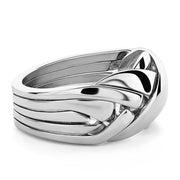 UNISEX 5 band STERLING SILVER Puzzle Ring 5BDS - Uctuk