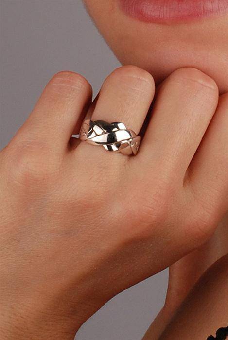 UNISEX 5 band STERLING SILVER Puzzle Ring 5BDS - Uctuk