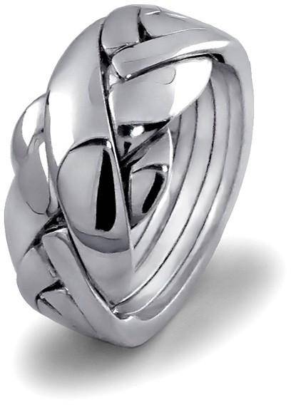 UNISEX 5 band STERLING SILVER Puzzle Ring 5BDS - Uctuk