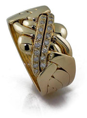 14K Gold 6 Band Diamond Puzzle Ring 6B141D - Uctuk