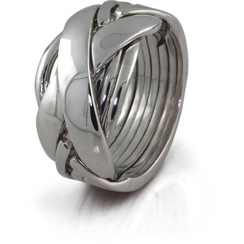 Mens 7 band STERLING SILVER Puzzle Ring 72SM - Uctuk