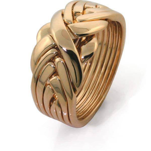 14K Gold UNISEX 7 band Puzzle Ring 7BDG - Uctuk