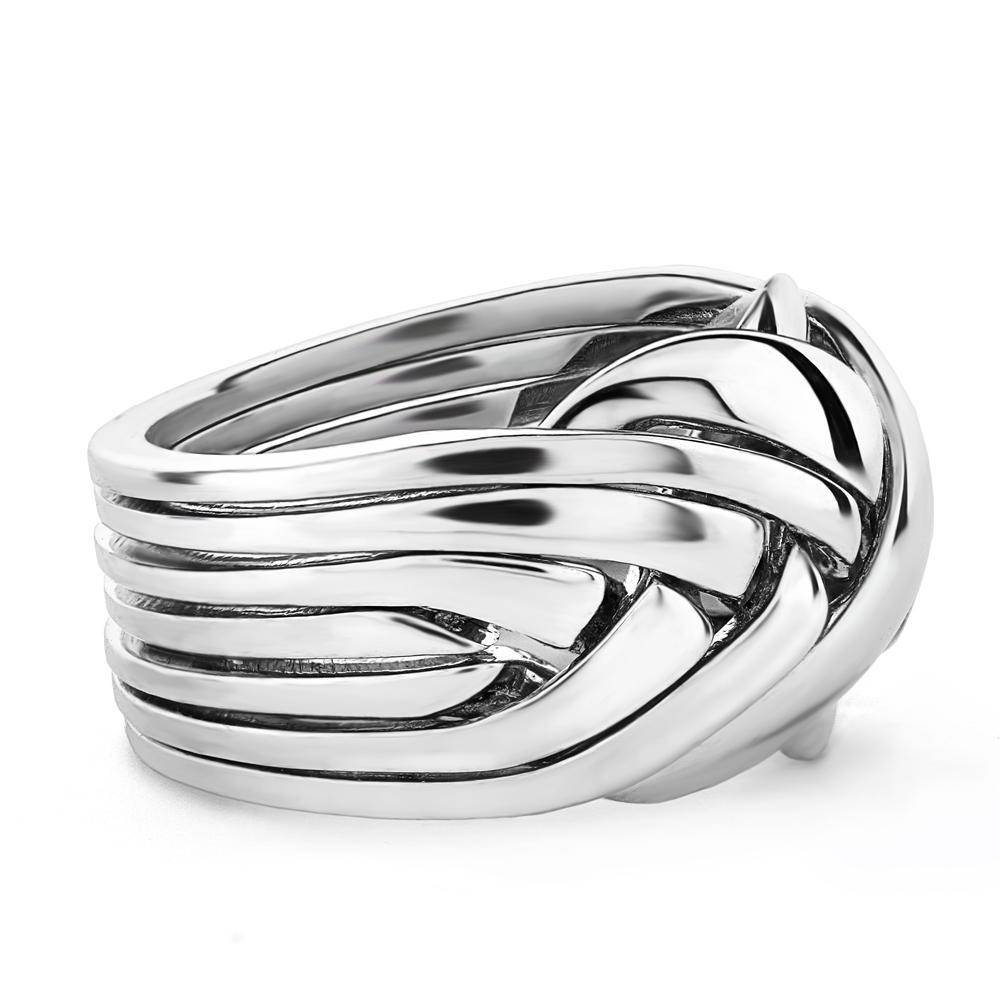 UNISEX band STERLING SILVER Puzzle Ring 7BDS1