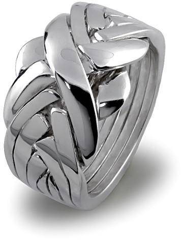 UNISEX 7 band STERLING SILVER Puzzle Ring 7BDS - Uctuk