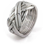 Mens 8 band STERLING SILVER Puzzle Ring 84SM - Uctuk