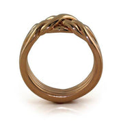 Mens 4 band HEAVY Gold Puzzle Ring MGR-4RG - Uctuk