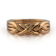 Mens 4 band HEAVY Gold Puzzle Ring MGR-4RG - Uctuk