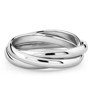 Sterling Silver 3 Band Rolling Ring - Uctuk