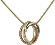 Rolling Pendant Tricolor Gold w/chain - Uctuk