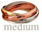 14K Tri-Gold Rolling Ring - 3B3C - Uctuk