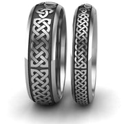 Titanium Claddagh Wedding Ring Set 1 - 6mm-4mm - Uctuk