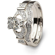 1/3 or 1/2 Carat Diamond Claddagh Engagement Ring SL-14L68WDD - Uctuk