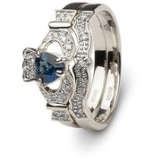 Ladies Claddagh Engagement Ring SL-14L68WSD - Uctuk