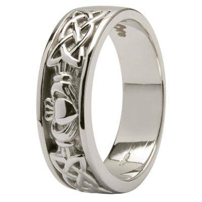Mens Claddagh Wedding Ring SM-14IC11 - Uctuk