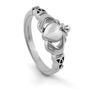 Ladies Silver Claddagh Ring LS-BCLAD107-MEDIUM - Uctuk