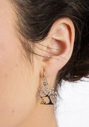 Sterling Silver Tree of Life Earrings SE2094CZ - Uctuk